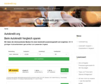 Autokredit.org(Mit unserem Autokredit Vergleich finden Sie eine günstige Autofinanzierung) Screenshot