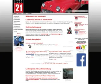 Autolack21.de(Das Infoportal über Autolacke) Screenshot