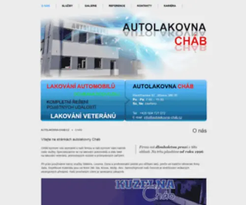 Autolakovna-Chab.cz(Autolakovna Cháb) Screenshot