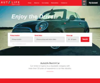 Autoliferent.com(AutoLife Rent A Car Cyprus Airport) Screenshot