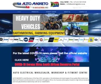 Automagneto.co.za(Auto Electrical Parts And Services) Screenshot