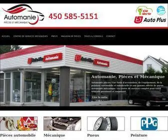 Automanie.ca(Automanie, Pièces et Mécanique) Screenshot