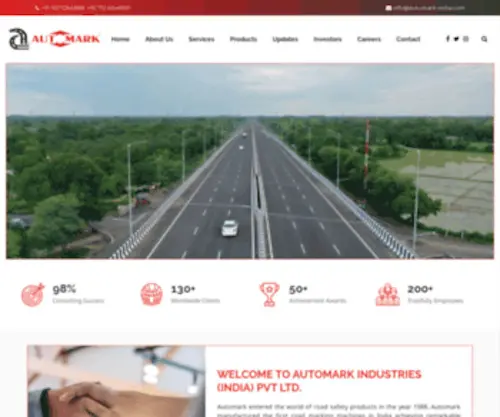Automark-India.com(Road Marking Paints) Screenshot