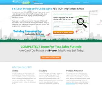 Automateandgrow.com(Infusionsoft consulting and setup experts) Screenshot