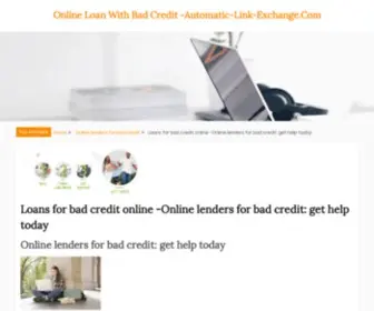 Automatic-Link-Exchange.com(Loans for bad credit online) Screenshot