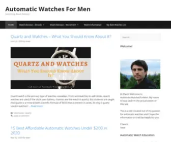 Automaticwatchesformen.com(Automatic Watches For Men) Screenshot