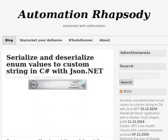 Automationrhapsody.com(Automation Rhapsody) Screenshot