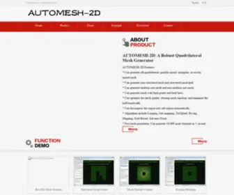 Automesh2D.com(A Robust Quadrilateral Mesh Generator) Screenshot