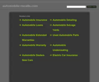 Automobile-Recalls.com(Automobile Recalls) Screenshot