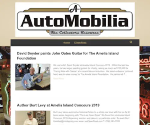 Automobiliagarage.com(A resource for people who collect automobilia) Screenshot