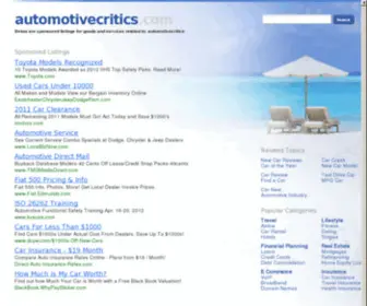 Automotivecritics.com(Automotivecritics) Screenshot