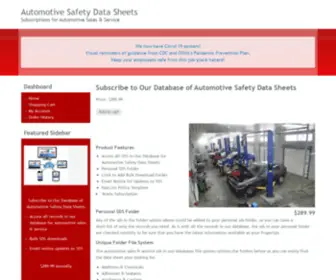 Automotivesafetydatasheets.com(Automotive Safety Data Sheets) Screenshot