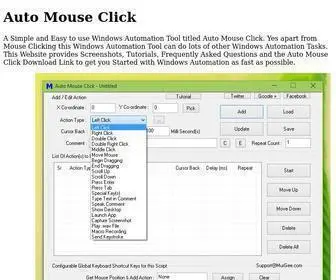 Automouseclick.com(Auto Mouse Click Software for Windows) Screenshot