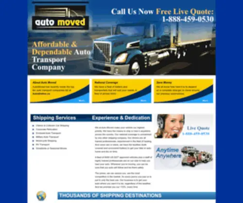 Automoved.com(Auto Transport & Car Shipping Company) Screenshot