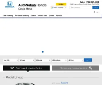 Autonationhondacostamesa.com Screenshot