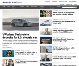 Autonewseurope.com(Automotive News Europe) Screenshot