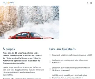 Autonum.ca(2e chance au crédit) Screenshot