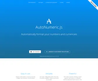 Autonumeric.org(AutoNumeric.js) Screenshot