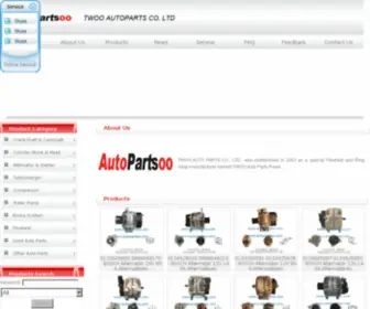 Autopartsoo.com(TWOO AUTO PARTS CO) Screenshot