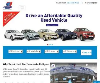 Autopedigree.co.za(Used Cars for Sale in South Africa) Screenshot