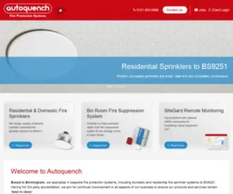 Autoquench.co.uk(Domestic & Residential Fire Sprinkler System) Screenshot