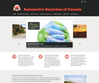 Autorecyclers.ca(Automotive Recyclers of Canada) Screenshot