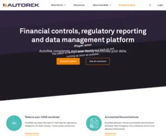 Autorek.com(Financial controls and data management platform) Screenshot