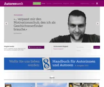 Autorenwelt.de(Die ganze Welt der Autorinnen und Autoren) Screenshot