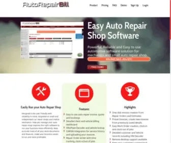 Autorepairbill.com(Auto Repair Software) Screenshot