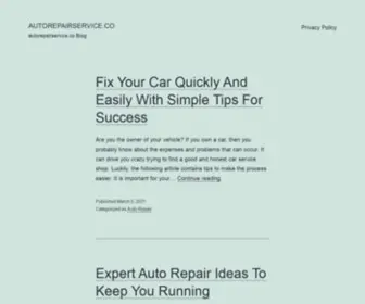 Autorepairservice.co(Blog) Screenshot