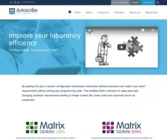 Autoscribeinformatics.com(LIMS Software) Screenshot