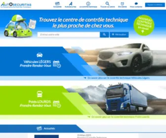 Autosecuritas.fr(Controle technique automobile et poids lourd) Screenshot