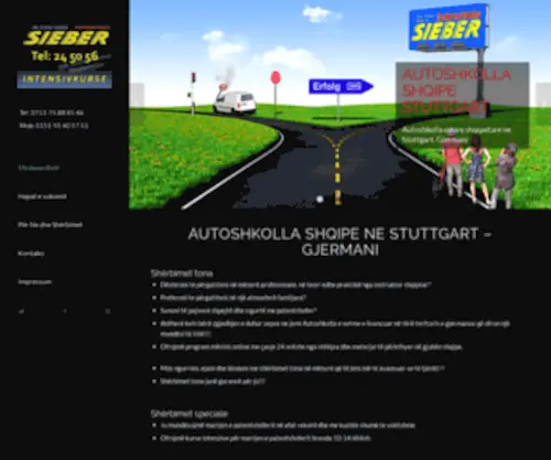 Autoshkolla.info(Autoshkolla Shqipe Stuttgart) Screenshot