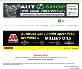 Autoshop.waw.pl(Warszawa Sklep motoryzacyjny oferuje) Screenshot