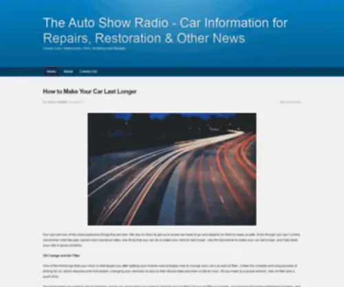 Autoshowradio.com(The Auto Show Radio Car show) Screenshot