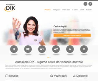 Autoskola-Dik.com(Osposobljavanje kandidata vozača motornih vozila za kategorije) Screenshot