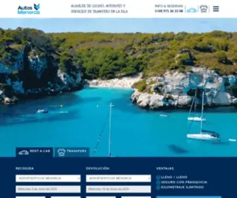 Autosmenorca.com(Autos Menorca: Alquiler de coches en Menorca) Screenshot