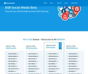 Autosocialbots.com(Auto Social Bots) Screenshot