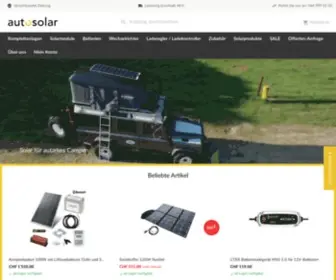 Autosolar.ch(Solar-Shop Schweiz) Screenshot