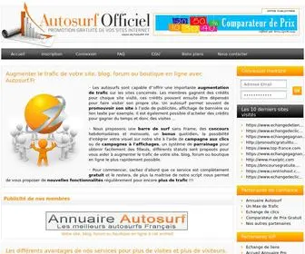 Autosurf.fr(Autosurf Officiel pour la promotion gratuite de vos sites internet) Screenshot