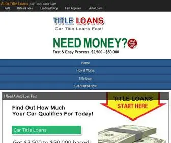 Autotitleloansz.com(Auto Title Loans) Screenshot