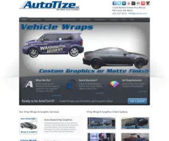 Autotize.com(Commercial Vehicle Wraps & Storefront Window Graphics) Screenshot
