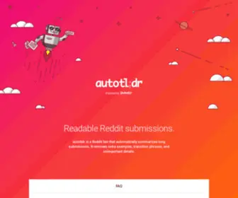 Autotldr.io(Readable Reddit submissions) Screenshot