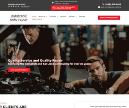 Autotrenddiagnostics.com(Campbell Auto Repair) Screenshot