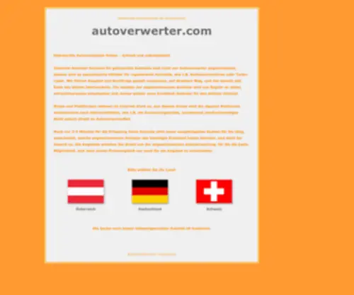 Autoverwerter.com(Anbieter-Verbund für gebrauchte Autoersatzteile) Screenshot