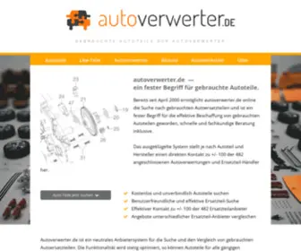 Autoverwerter.de(Gebrauchte Autoersatzteile der Autoverwerter im VerwerterNetz) Screenshot