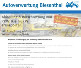 Autoverwertung-Biesenthal.de(Autoverwertung Biesenthal) Screenshot