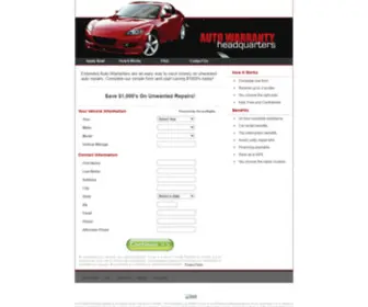 Autowarrantyheadquarters.com(Auto Warranty Headquarters) Screenshot