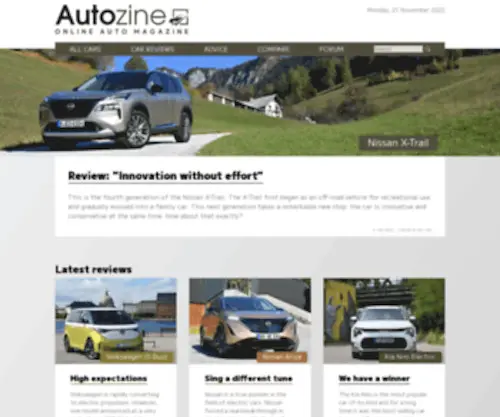 Autozine.co.uk(Autozine, the online car-magazine) Screenshot