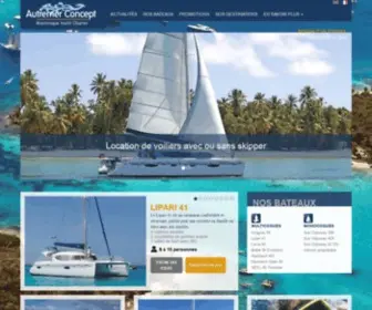 Autremerconcept.com(AUTREMER CONCEPT Location de catamaran en Martinique) Screenshot